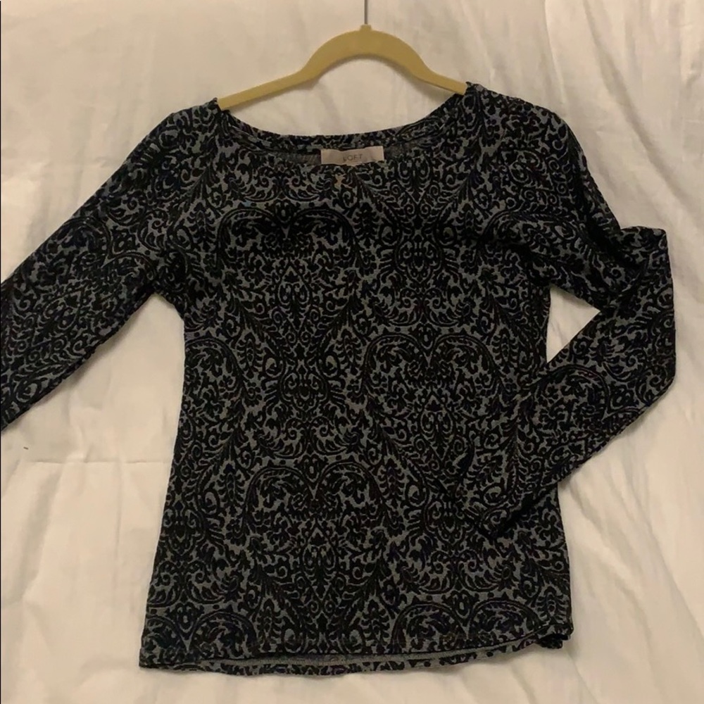 Black Patterned Blouse - image 1